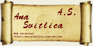 Ana Svitlica vizit kartica
